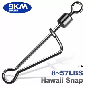 Fishing Snaps Swivels Italian Snaps with Rolling Swivels Fishing Lure Connector - Picture 1 of 16
