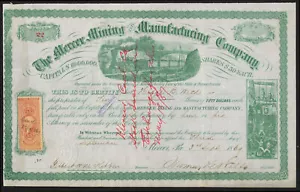 USA: Mercer Mining and Manufacturing Co. (PA), azioni da $ 50, 1869 - Foto 1 di 1