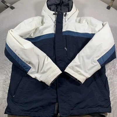 Jaqueta Nike masculina grande azul branca zíper completo camada dupla reversível - Imagem 1 de 4