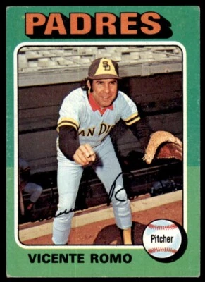 1975 Topps Baseball Card Vicente Romo San Diego Padres #274 - Image 1 of 2