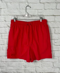 NEW Under Armour Mens Red Washed Volley Shorts Size Large Swimsuit - Picture 1 of 3