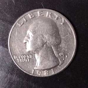 1981 D WASHINGTON QUARTER FILLED IN MINT MARK W/ERRORS, Circulated - Picture 1 of 4