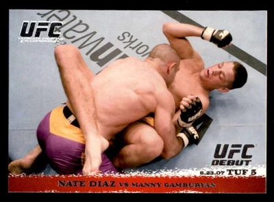 NATE DIAZ 2009 TOPPS UFC #66 VS MANNY GAMBURYAN ROOKIE CARD RC T6136 - Image 1 of 2
