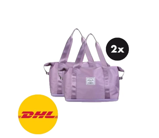 2x Foldable Travel Bag - Waterproof Lightweight Duffel Tote Luggage Organizer - Image 1 of 1