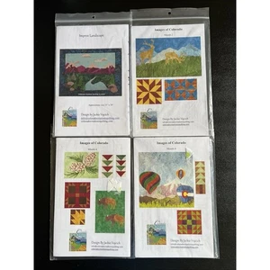 Lot 4 Quilt Patterns Mini, Landscape, Colorado, Improv - Picture 1 of 10
