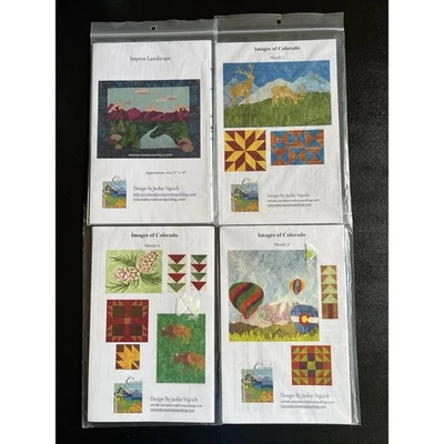 Lot 4 Quilt Patterns Mini, Landscape, Colorado, Improv - Image 1 of 4