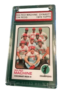1973 Topps Style Big Red Machine Variation In Zion Mag Case Red Label Bench Rose - Picture 1 of 8