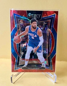 2024-25 Panini Select - Concourse Paul George #37 Red Cracked Ice Prizm 76ers - Picture 1 of 3