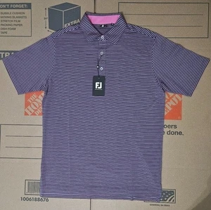 FootJoy Kurzarm Streifen Piqué Golf Polo Herren Größe M - Bild 1 von 4