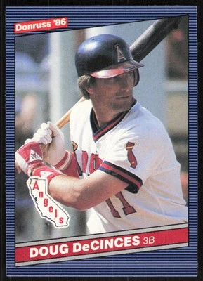 1986 Donruss #57 Doug DeCinces   - FREE SHIPPING - Image 1 of 2