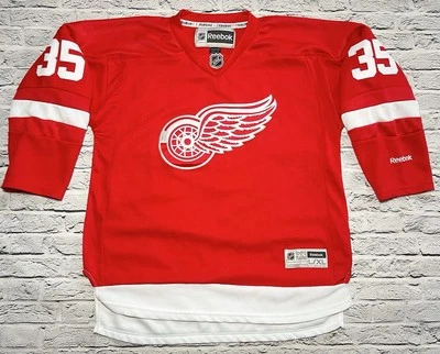 Camiseta deportiva juvenil Detroit Red Wings Jimmy Howard #35 Reebok XL para mujer pequeña Foto 1 de 4