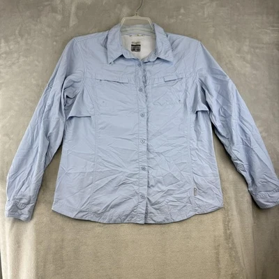 Camisa Columbia Titanium para mujer grande azul claro ventilada lengüeta enrollable senderismo TL6636 Foto 1 de 4
