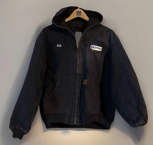 De Colección Carhartt Active Chaqueta con Capucha Pato J130 Hombres XL Azul Desteñido Forrado Hvy Bolsillos - Imagen 1 de 9