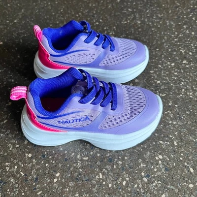 Nautica Galey Zapatos para Correr Niño Pequeño Talla 6 Niñas Niños Zapatillas Púrpura y Rosa Foto 1 de 4