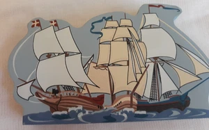 The Cat's Maullido Celebrando Barcos Altos del Mundo 2000 Estante de Madera Cuidador - Imagen 1 de 16