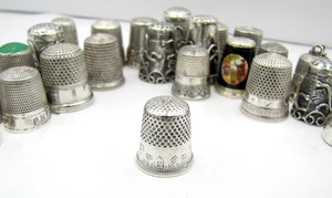 Size6 Sterling Silver Thimble No Holes-Dents Vintage Antique 19th Century Etched - Picture 1 of 8