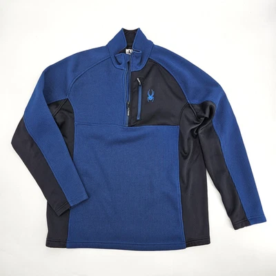 Chaqueta Suéter Spyder Gait 1/2 Cremallera Para Hombre Talla XL Azul y Negro 1619902 Abrigo Foto 1 de 4