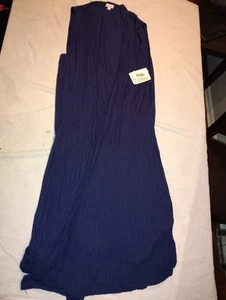 Lularoe Joy Xtra Large NWT Open Duster Vest Navy Blue Ribbed New XL - Picture 1 of 5