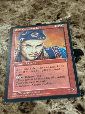 ERON THE RELENTLESS Magic the Gathering MTG Homelands MP - B - Image 1 of 2