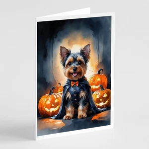 Yorkshire Terrier Yorkie Welpe Halloween Karten Umschläge Packung mit 8 DAC8459GCA7P - Bild 1 von 3