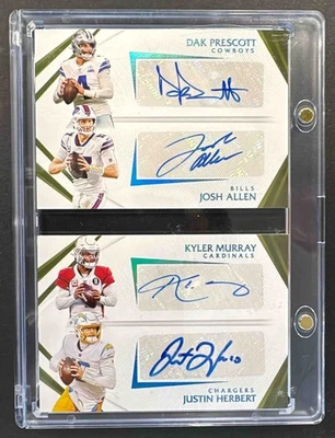 Prescott Allen Herbert Murray 2021 Panini Limited Sapphire Spotlight Auto 1/1 - Image 1 of 2