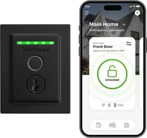 Kwikset 99590-004 Fingerprint Smart Lock - Matte Black - Picture 1 of 3