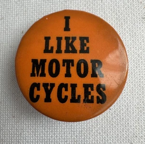PIN SOLAPA VINTAGE "I LIKE MOTOCLES" DIÁMETRO 1" - Imagen 1 de 2