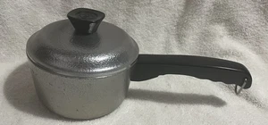 Vintage Hammered CLUB ALUMINUM Cookware 1 Quart Sauce Pan Pot with Lid - Picture 1 of 5