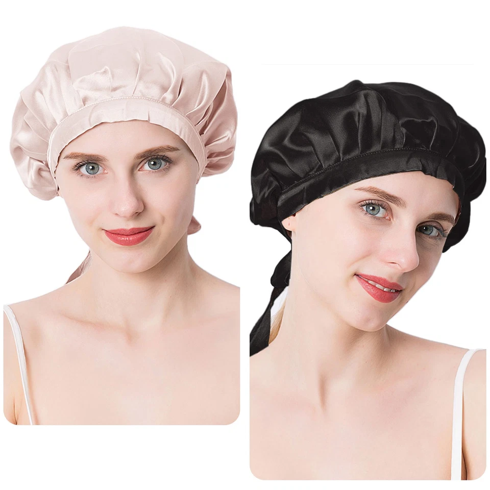Duschhaube Seidenhaube 100% Maulbeerseide Luxuriöse Schlafmütze rund Vivi Idee - Bild 1 von 1