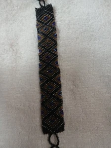 Boho style Handmade Beaded multi Seed Bead woven fashion bracelet 8(L) x 1.25(w) - Picture 1 of 7