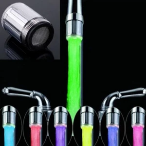 Automatic LED 7 Color Changing Bright Light Home Bathroom Showers Water Head - Picture 1 of 12