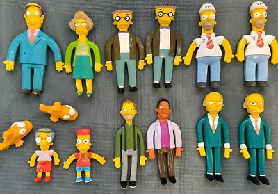 LOTE Figuras Flexibles Simpsons Matt Groening 2002 Smithers Burns Homer Lenny Etc Foto 1 de 4