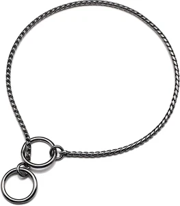 Stainless Steel Dog Choke Chain Collar, Puppy Metal Snake Chain Pet Show Slip Co - Picture 1 of 12