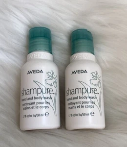 2 x Aveda Shampure Hand and Body Wash ~ 1.7oz/50ml Each Travel Size NEW - Picture 1 of 2