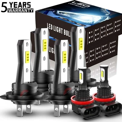 For BMW 528i 2008-2016 6PCS 6000K LED Headlight High Low Beam+Fog Light Bulbs. Foto 1 de 4