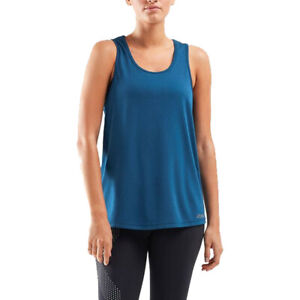 2XU Womens XVENT G2 Vest Blue Sports Running Gym Breathable Reflective