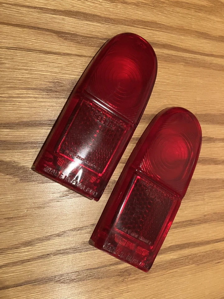 Одна пара линз заднего фонаря Lucas L572 Sunbeam Rapier & Hillman Minx, новые из старых запасов - Изображение 1 из 4