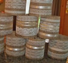 6 Burlap Mason Jar Sleeves, DIY Wedding Decorations, Rustic Wedding ivory