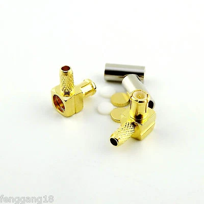 10x MCX Male Plug Right Angle Crimp RG174 RG316 RG188 Coaxial Cable RF Connector - Image 1 of 4
