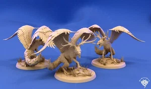 Peryton Feathered Wings/TTRPG/Wargaming/Dungeons and Dragons/Mini Monster Mayhem - Foto 1 di 1