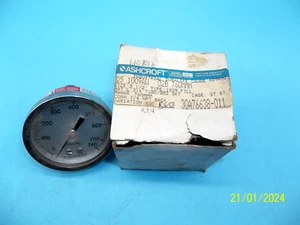ASHCROFT 25-1009-AW-02B-760mmm INDUSTRIAL GAUGE 2-1/2", 1/4" NPT BACK (Z-68) - Imagen 1 de 5