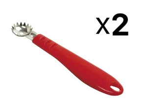 Norpro Edelstahl Erdbeere/Tomaten Entkerner mit Kunststoffgriff (2er Pack) - Bild 1 von 1