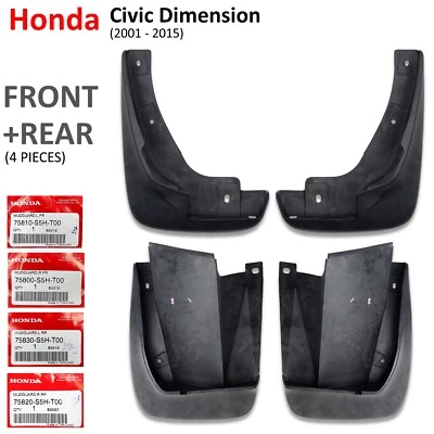 For Honda Civic Dimension Sedan 2001 - '05 Front Rear Mud Splash Guard Foto 1 de 4