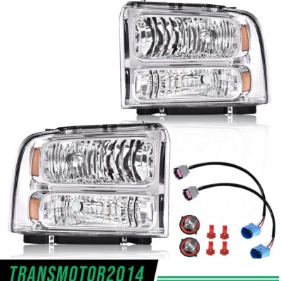 Conversion Headlights Fit For 99-04 Ford F250 F350 Ford Super Duty Excursion New Foto 1 de 4