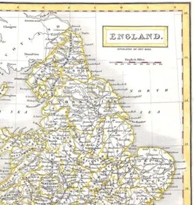 map England & Wales by Sidney Hall 1831 fine detail engraved original  - Picture 1 of 4