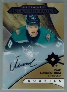 2018-19 Ultimate Collection Ultimate Introductions Gold AUTO #UI-Isac Lundestrom