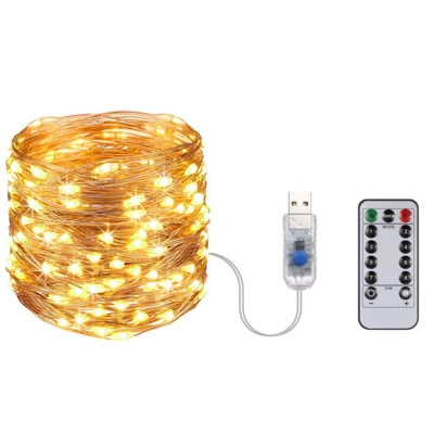 USB Operated LED String Remote control 10M 100LEDs Fairy Light For Home Decor RE - Image 1 of 4