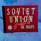 Vintage Soviet Union In Maps-Denoyer-Geppert Co. -- Amazing Book!  1961