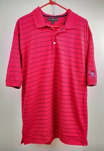 Tommy Hilfiger Golf Polo Shirt XL Nationwide Tour PGA Red Stripes - Picture 1 of 8