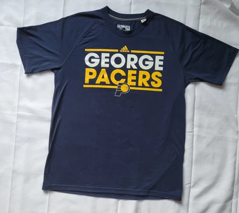 Men’s Adidas Indiana Pacers Paul George Adidas Tee Shirt Size L Cover